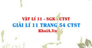 Giải Vật lí 11 trang 54 Chân trời Sáng tạo